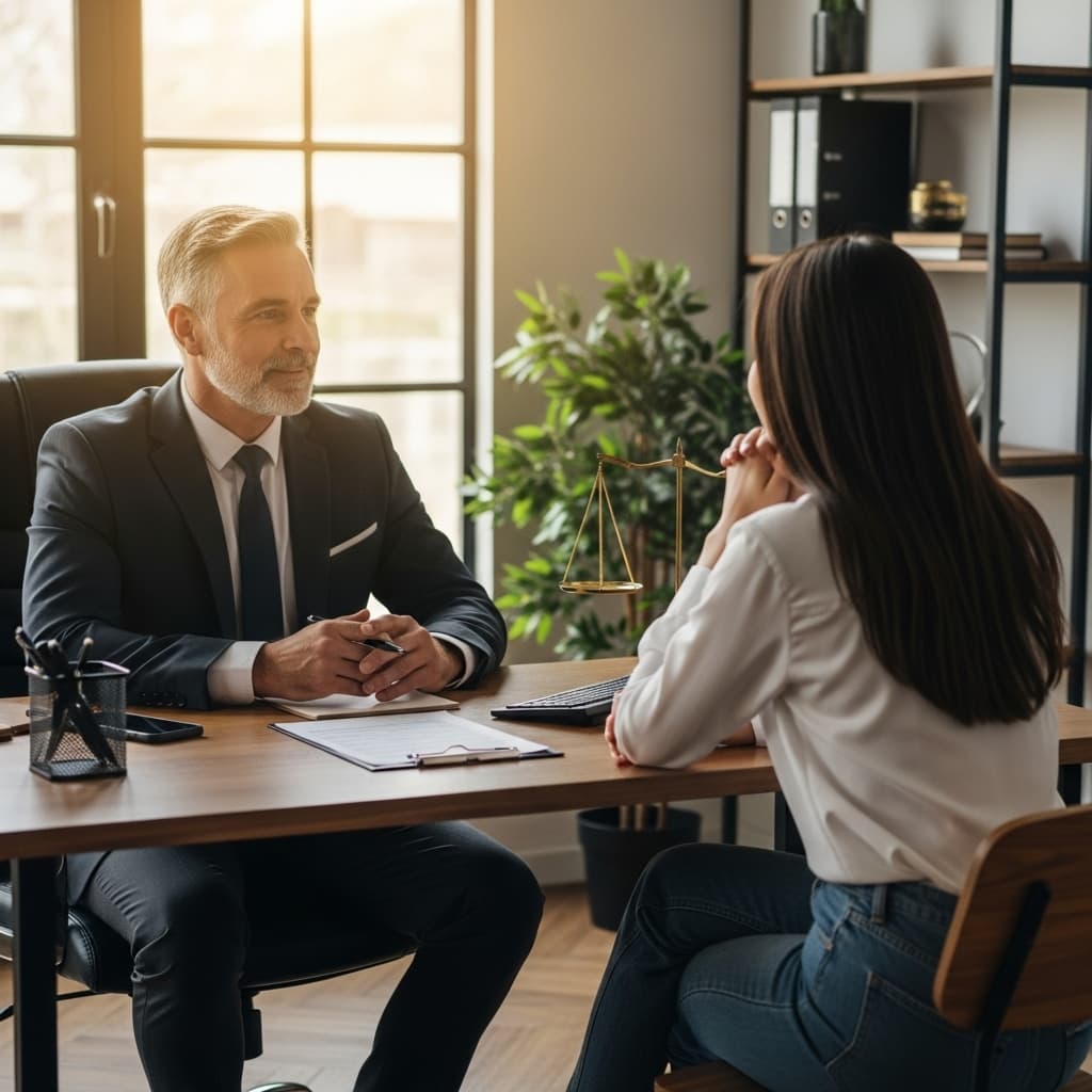 Immigration lawyer helping clients